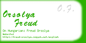 orsolya freud business card